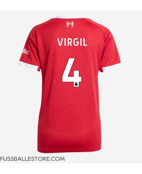 Günstige Liverpool Virgil van Dijk #4 Heimtrikot Damen 2025-26 Kurzarm Günstige Liverpool Virgil van Dijk #4 Heimtrikot Damen 2025-26 Kurzarm